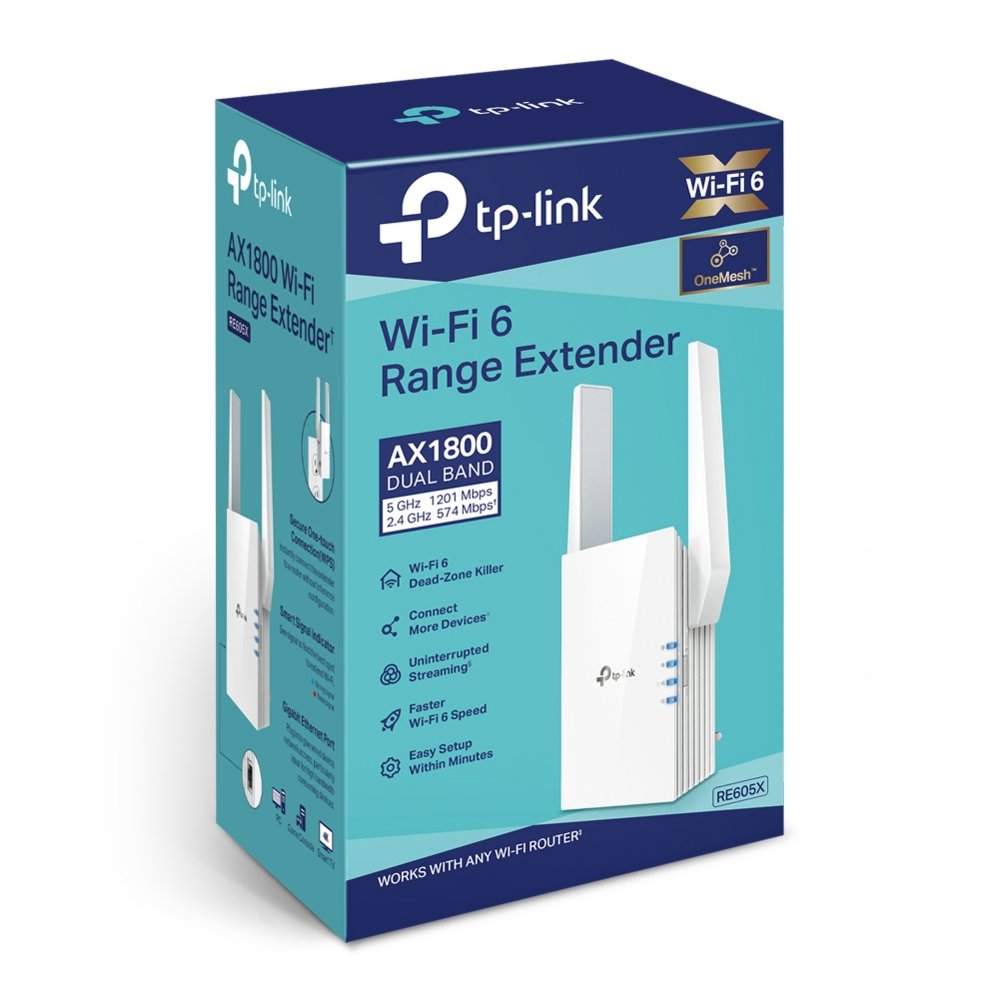TP-Link RE605X netwerkextender Wit 1000 Mbit/s – 3