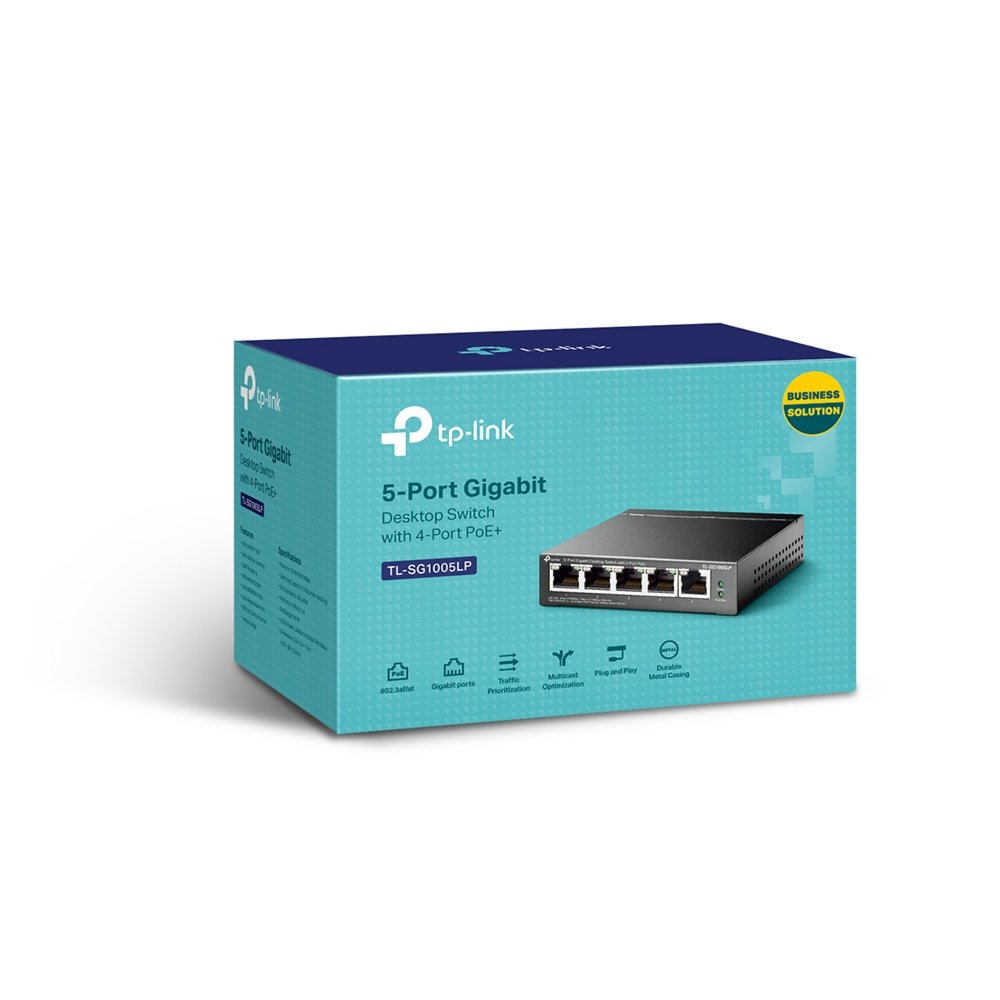 TP-Link TL-SG1005LP netwerk-switch Unmanaged Gigabit Ethernet (10/100/1000) Power over Ethernet (PoE) Zwart – 2