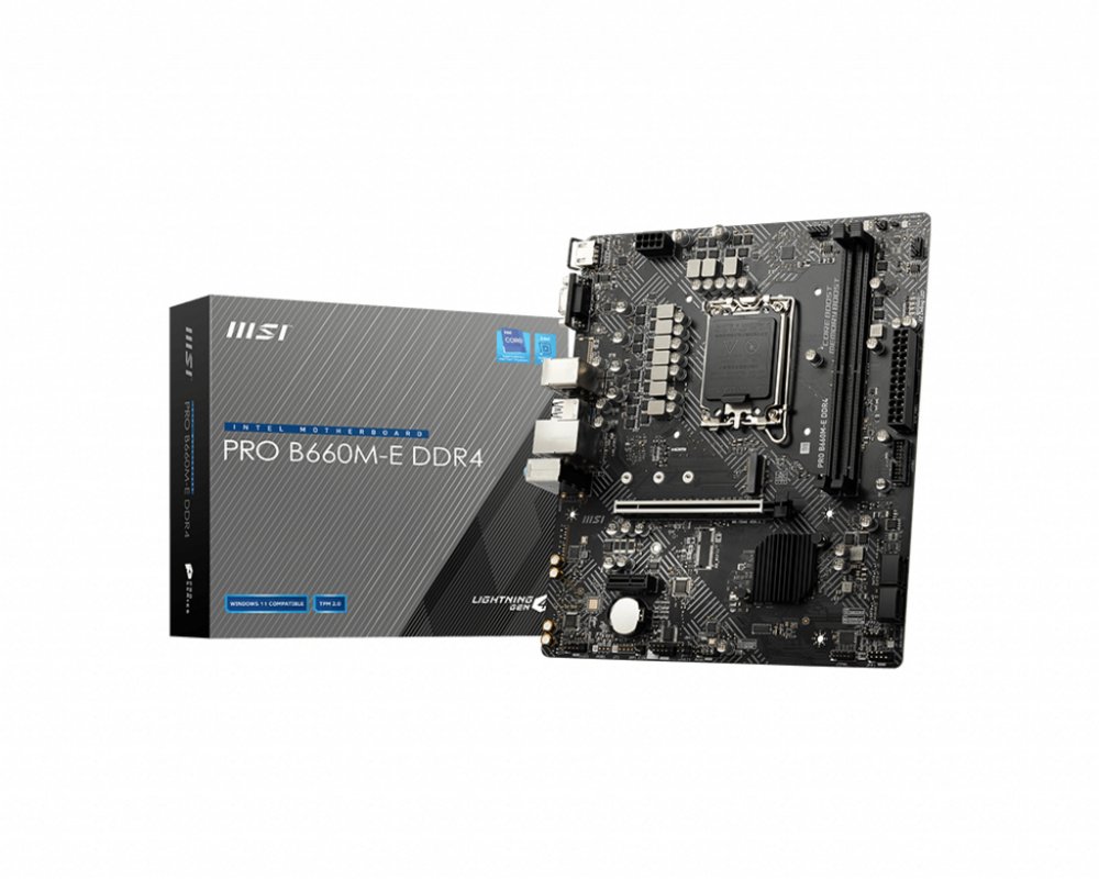 MSI MB PRO B660M-E DDR4 Intel B660 LGA 1700 micro ATX – 0