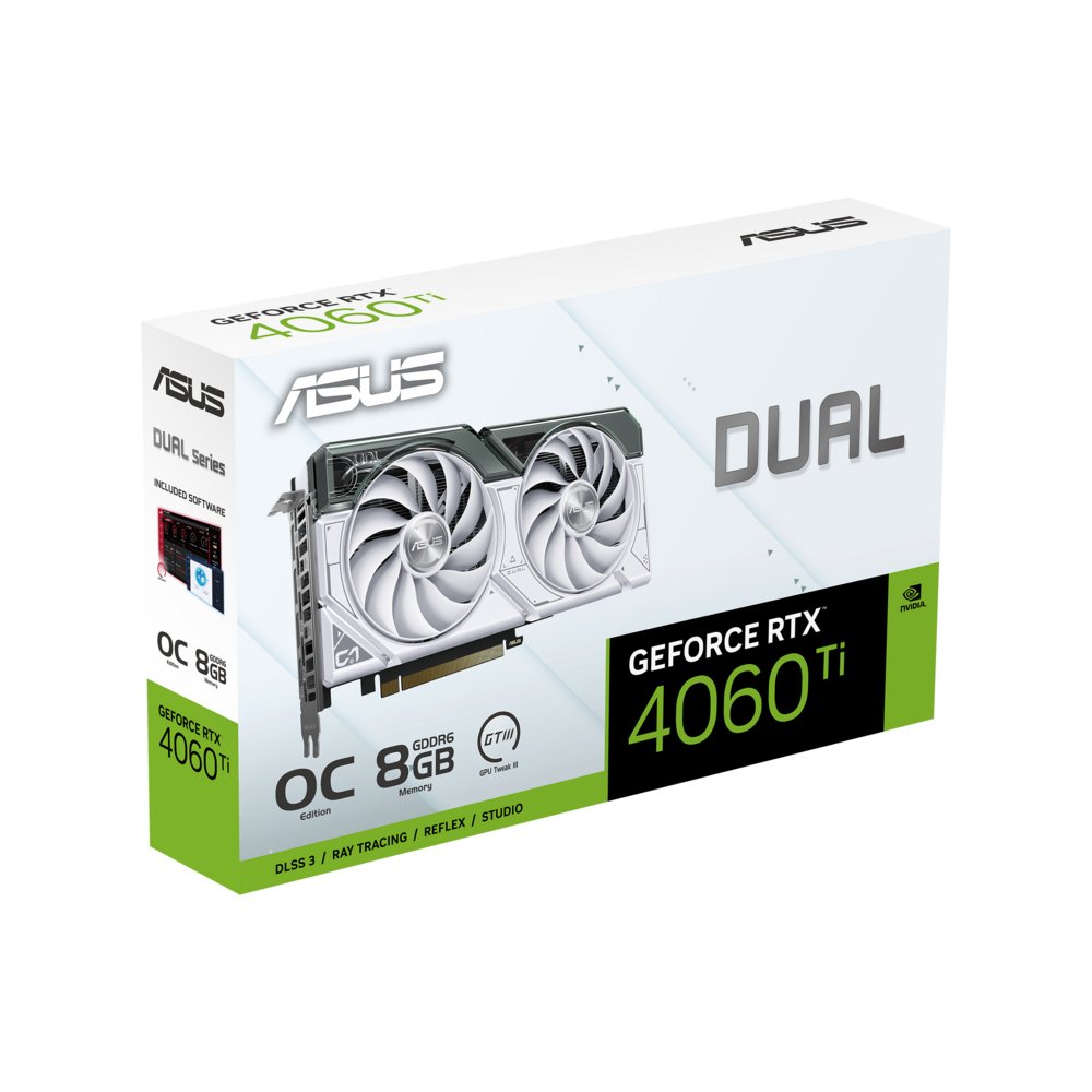 ASUS Dual -RTX4060TI-O8G-WHITE NVIDIA GeForce RTX 4060 Ti 8 – 11