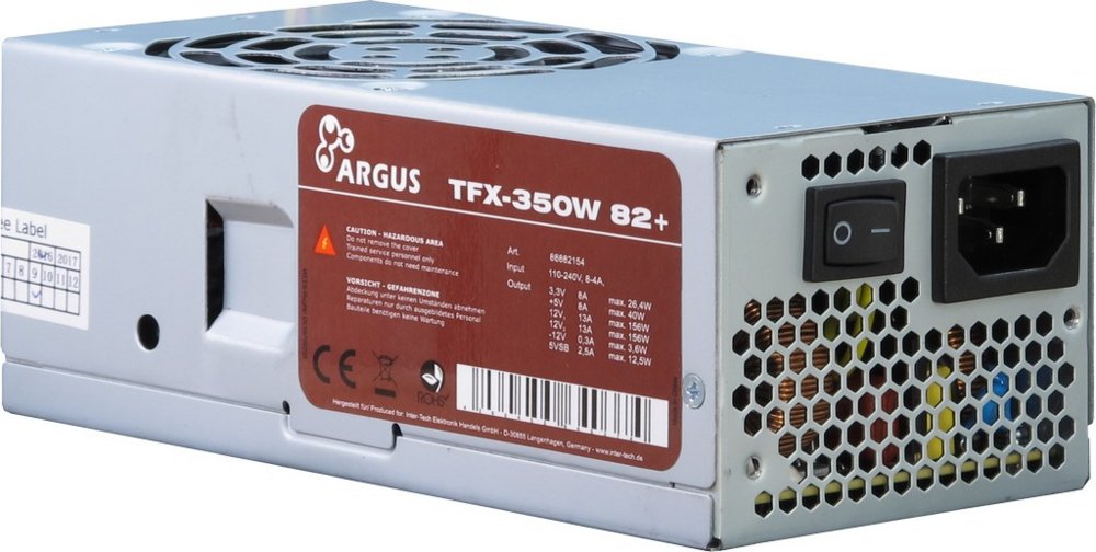 Inter-Tech TFX-350W power supply unit 20+4 pin ATX ATX Grijs – 0
