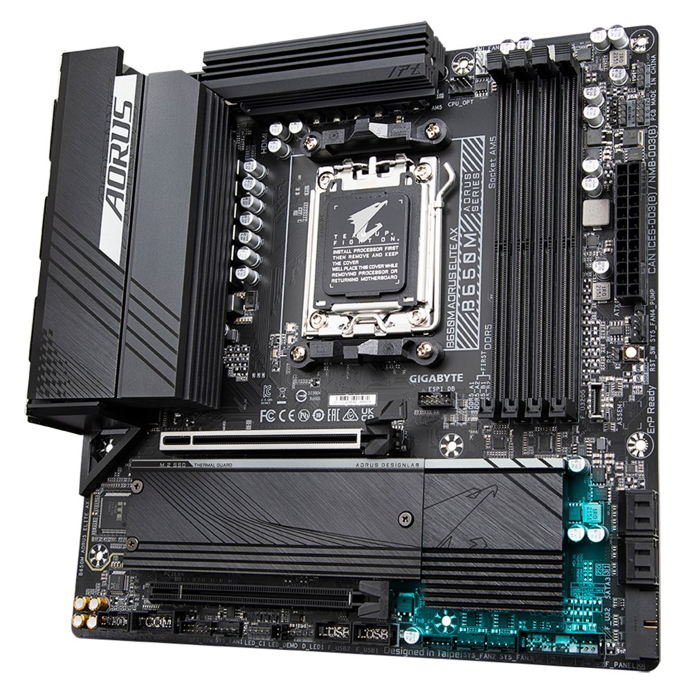 Gigabyte B650M AORUS ELITE AX moederbord AMD B650 Socket AM5 micro ATX – 3