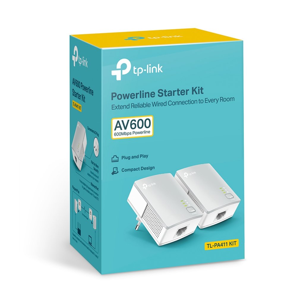 TP-LINK PA411KIT 500 Mbit/s Ethernet LAN Wit 2 stuk(s) – 3