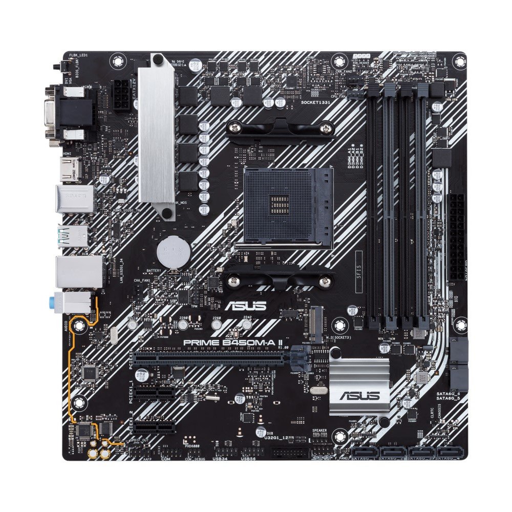 ASUS PRIME B450M-A II AMD B450 Socket AM4 micro ATX – 0