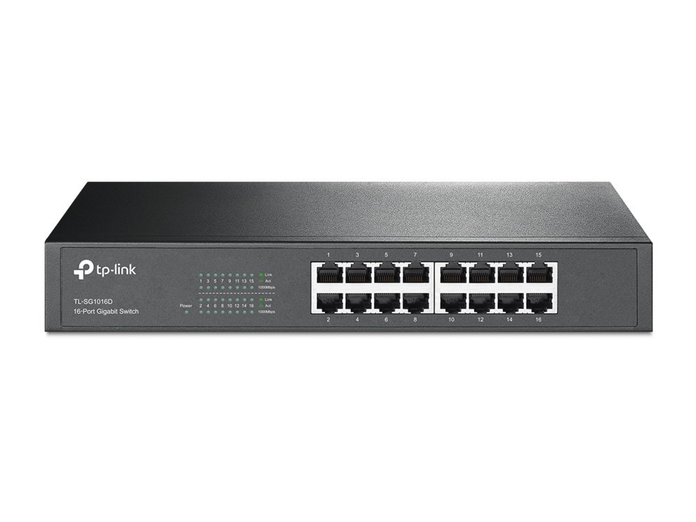 TP-LINK TL-SG1016D Unmanaged Gigabit Ethernet (10/100/1000) Zwart – 3