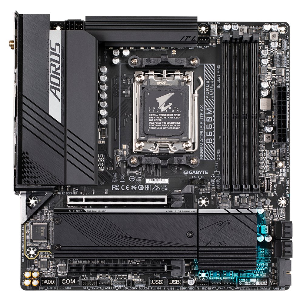 Gigabyte B650M AORUS ELITE AX moederbord AMD B650 Socket AM5 micro ATX – 1