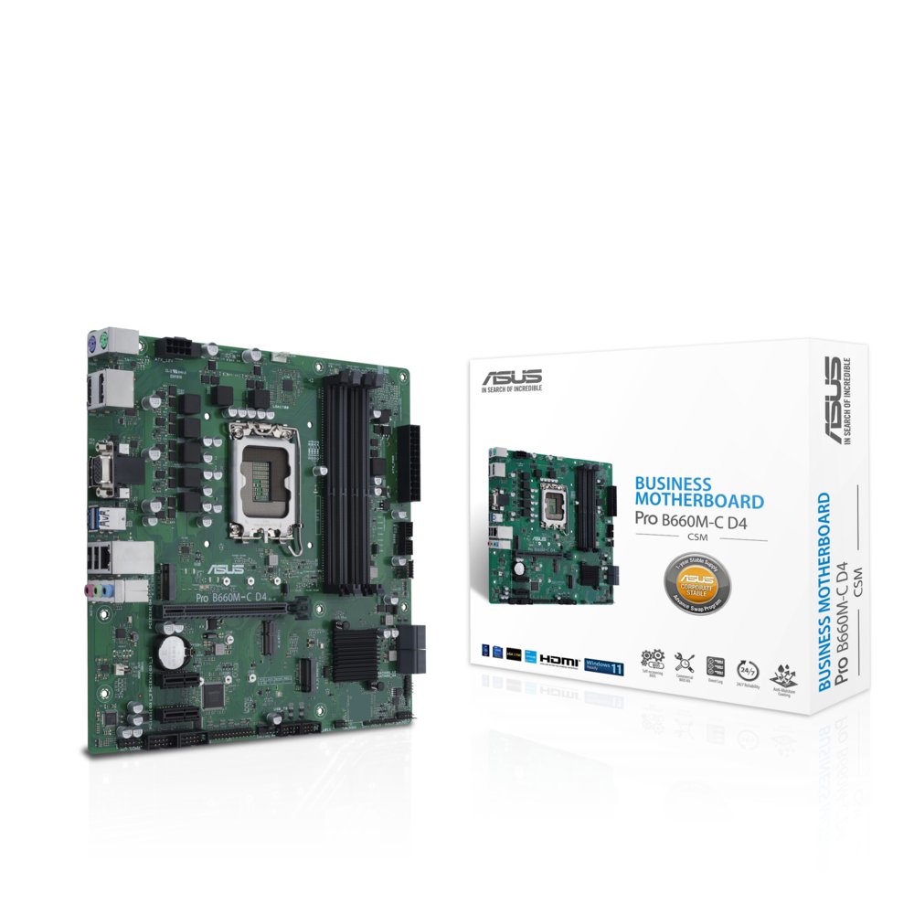 ASUS PRO B660M-C D4-CSM Intel B660 LGA 1700 micro ATX – 4