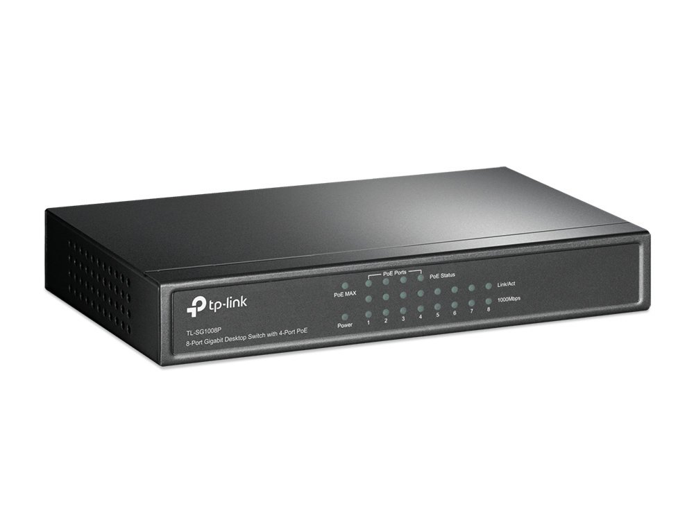 TP-LINK TL-SG1008P Gigabit Ethernet (10/100/1000) Power over Ethernet (PoE) Grijs – 1
