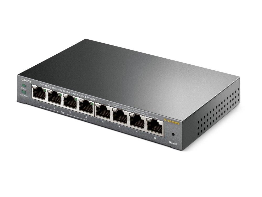 TP-LINK TL-SG108PE Unmanaged Gigabit Ethernet (10/100/1000) Power over Ethernet (PoE) Zwart – 3