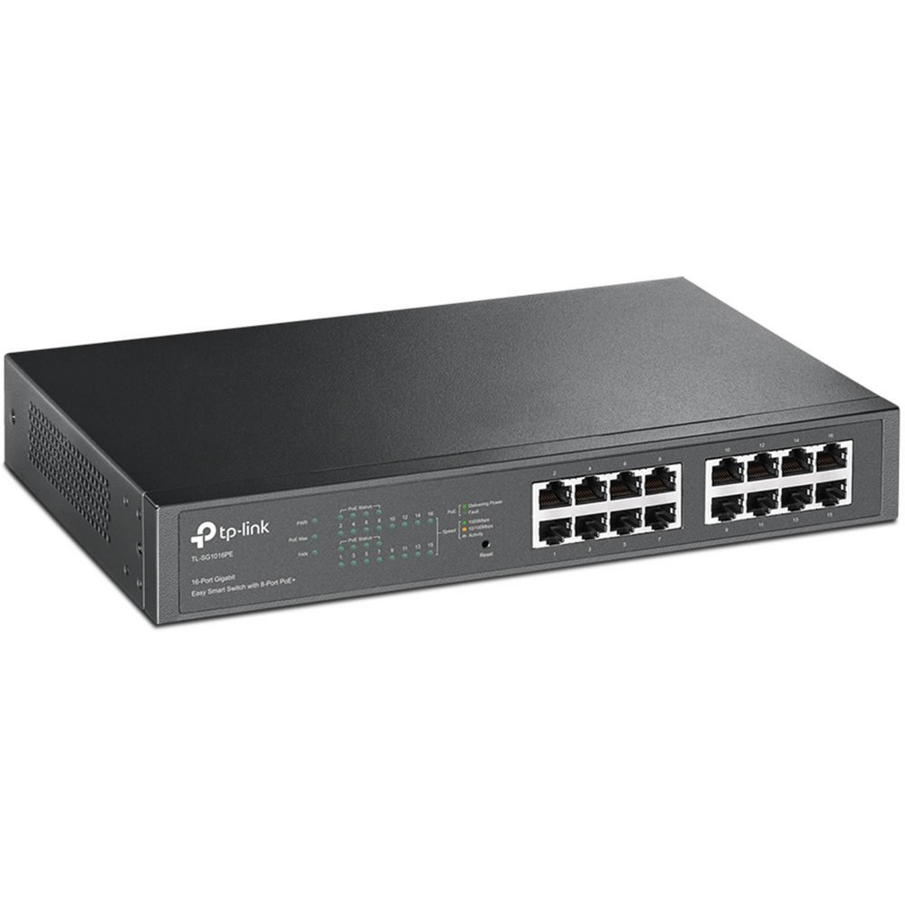 TP-LINK TL-SG1016PE Managed Gigabit Ethernet (10/100/1000) Power over Ethernet (PoE) Zwart – 2