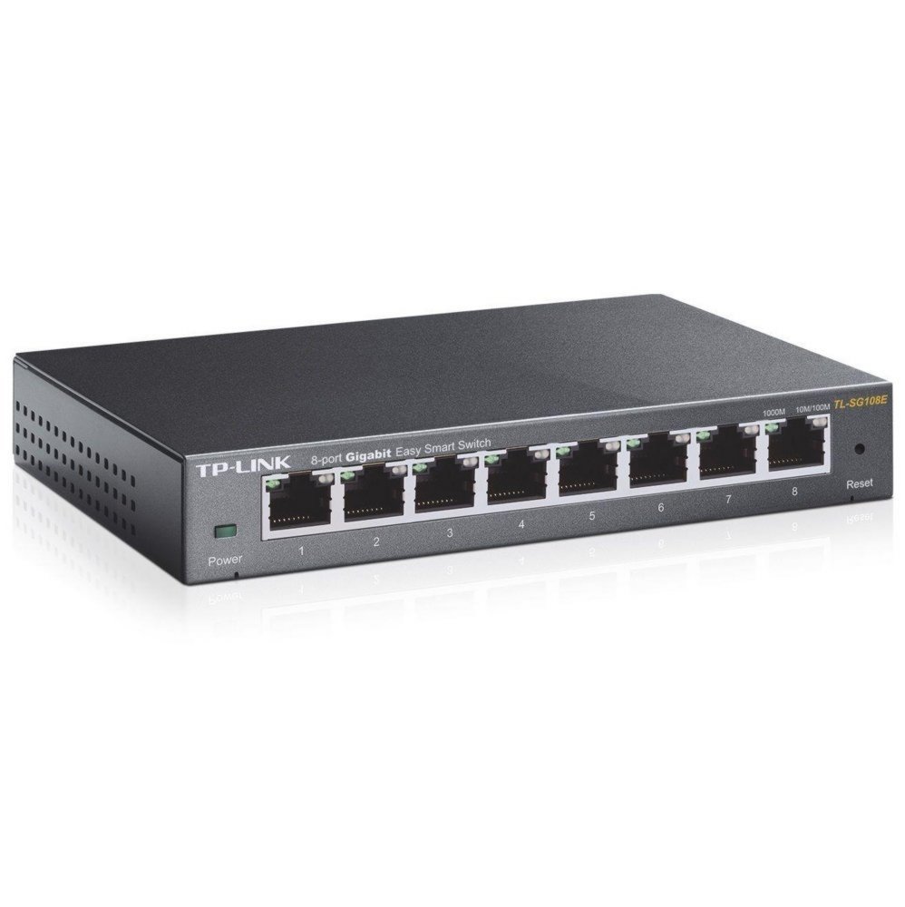 TP-LINK TL-SG108S Unmanaged L2 Gigabit Ethernet (10/100/1000) Zwart – 0