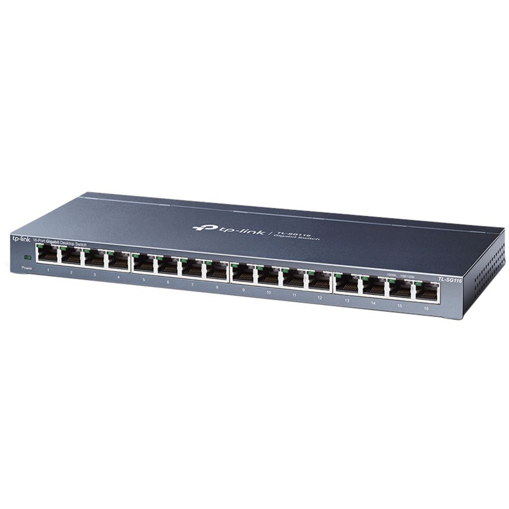 TP-LINK TL-SG116E Unmanaged Gigabit Ethernet (10/100/1000) Zwart – 0