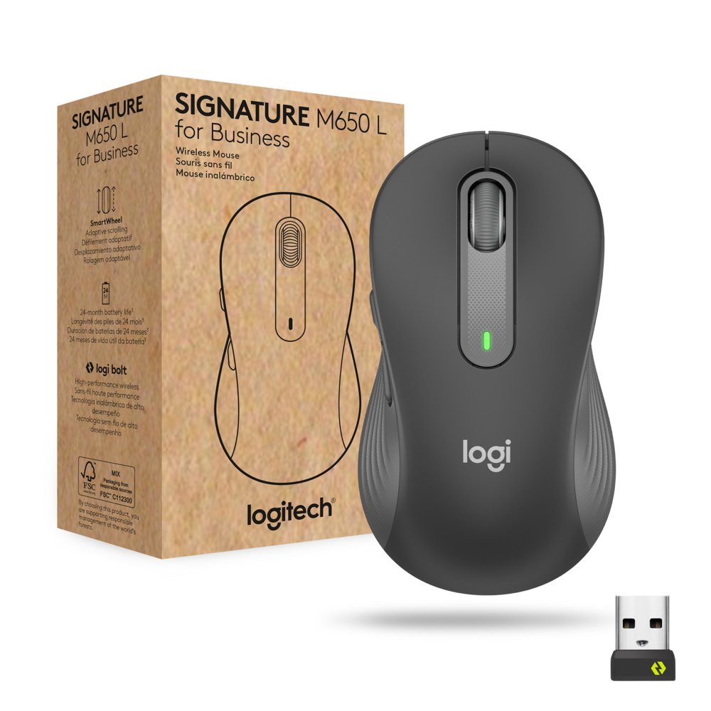 Logitech Signature M650 for Business muis Rechtshandig RF-draadloos + Bluetooth Optisch 4000 DPI – 0