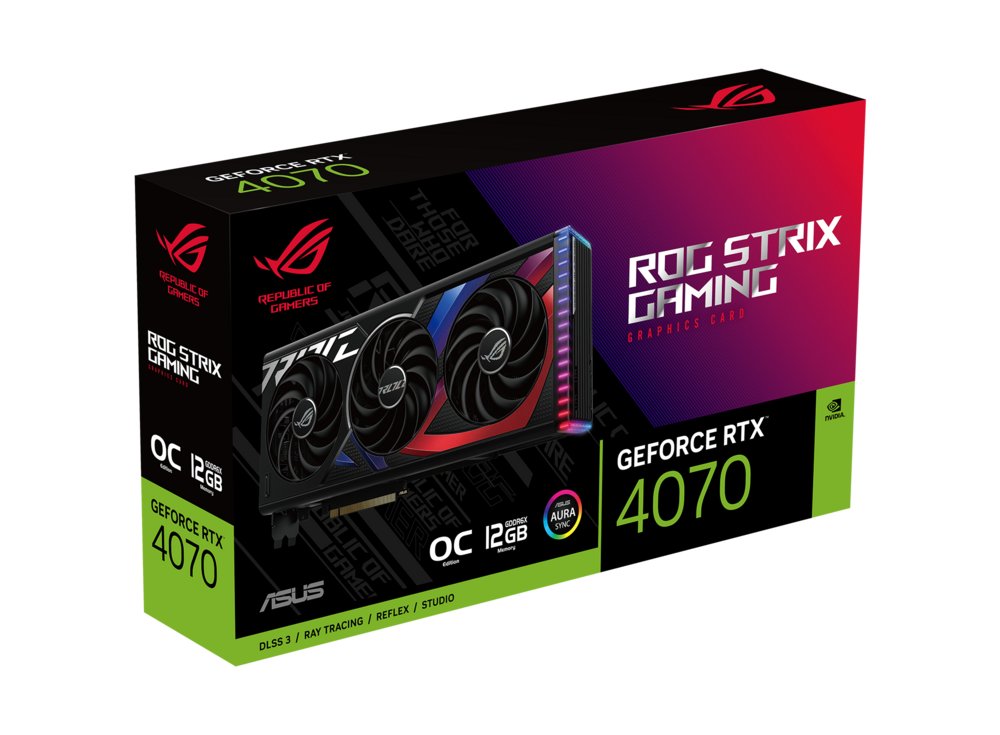 ASUS ROG -STRIX-RTX4070-O12G-GAMING NVIDIA GeForce RTX 4070 12 GB GDDR6X – 12