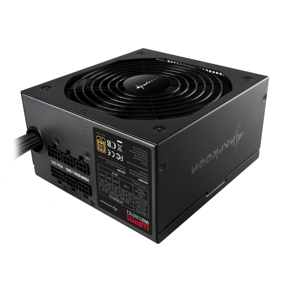 Sharkoon WPM Gold ZERO power supply unit 550 W 24-pin ATX ATX Zwart – 1