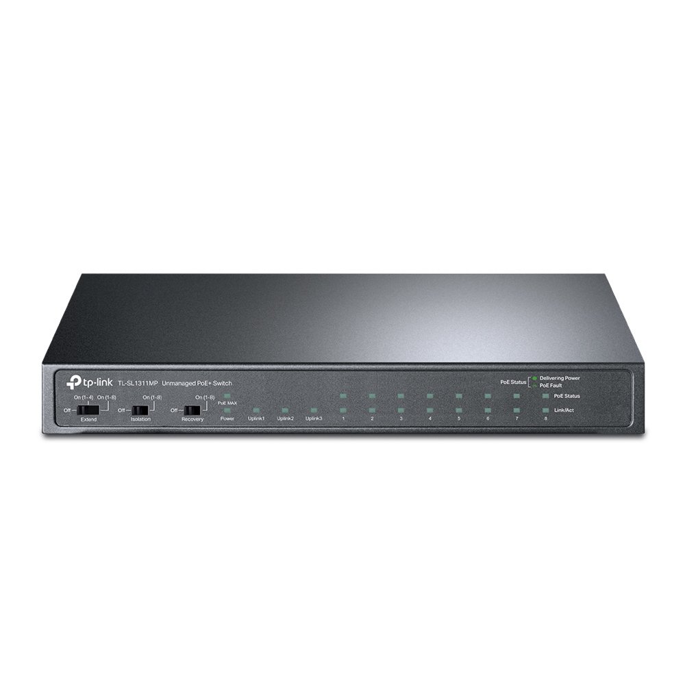 TP-Link TL-SL1311MP netwerk-switch Unmanaged Fast Ethernet (10/100) Power over Ethernet (PoE) Zwart – 0