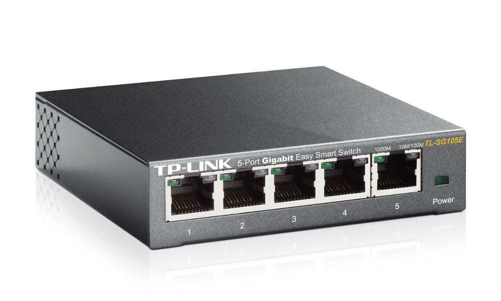TP-LINK TL-SG105E L2 Gigabit Ethernet (10/100/1000) Zwart – 1