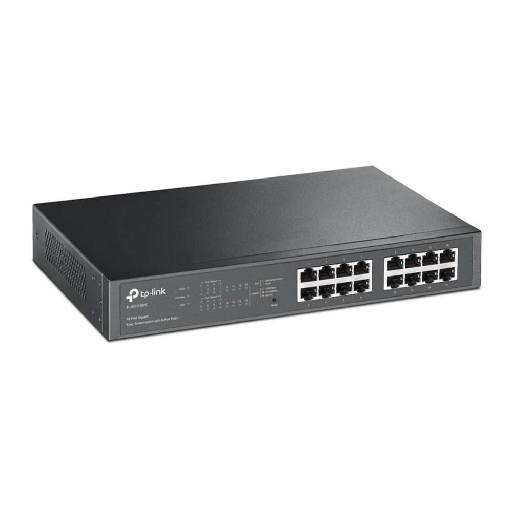 TP-LINK TL-SG1016PE Managed Gigabit Ethernet (10/100/1000) Power over Ethernet (PoE) Zwart – 5