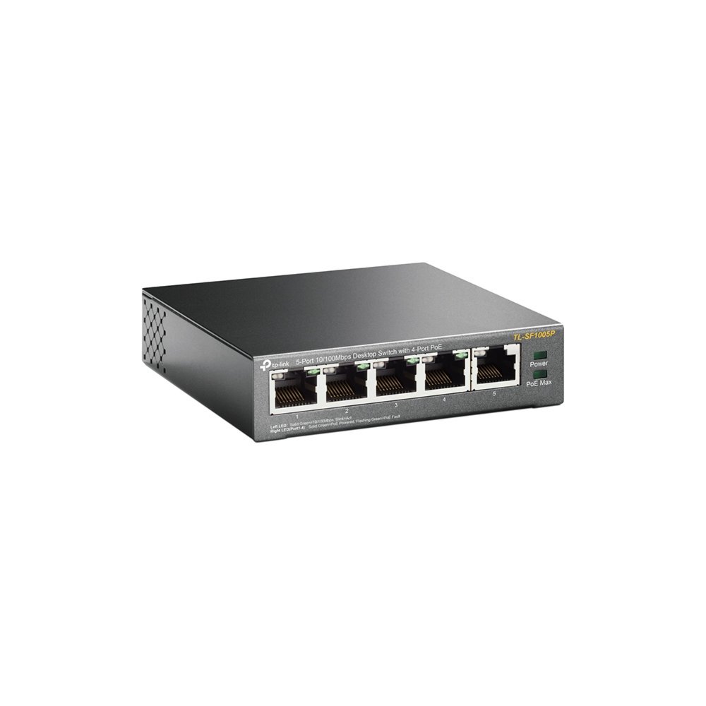 TP-LINK TL-SF1005P Unmanaged Fast Ethernet (10/100) Power over Ethernet (PoE) Zwart – 1