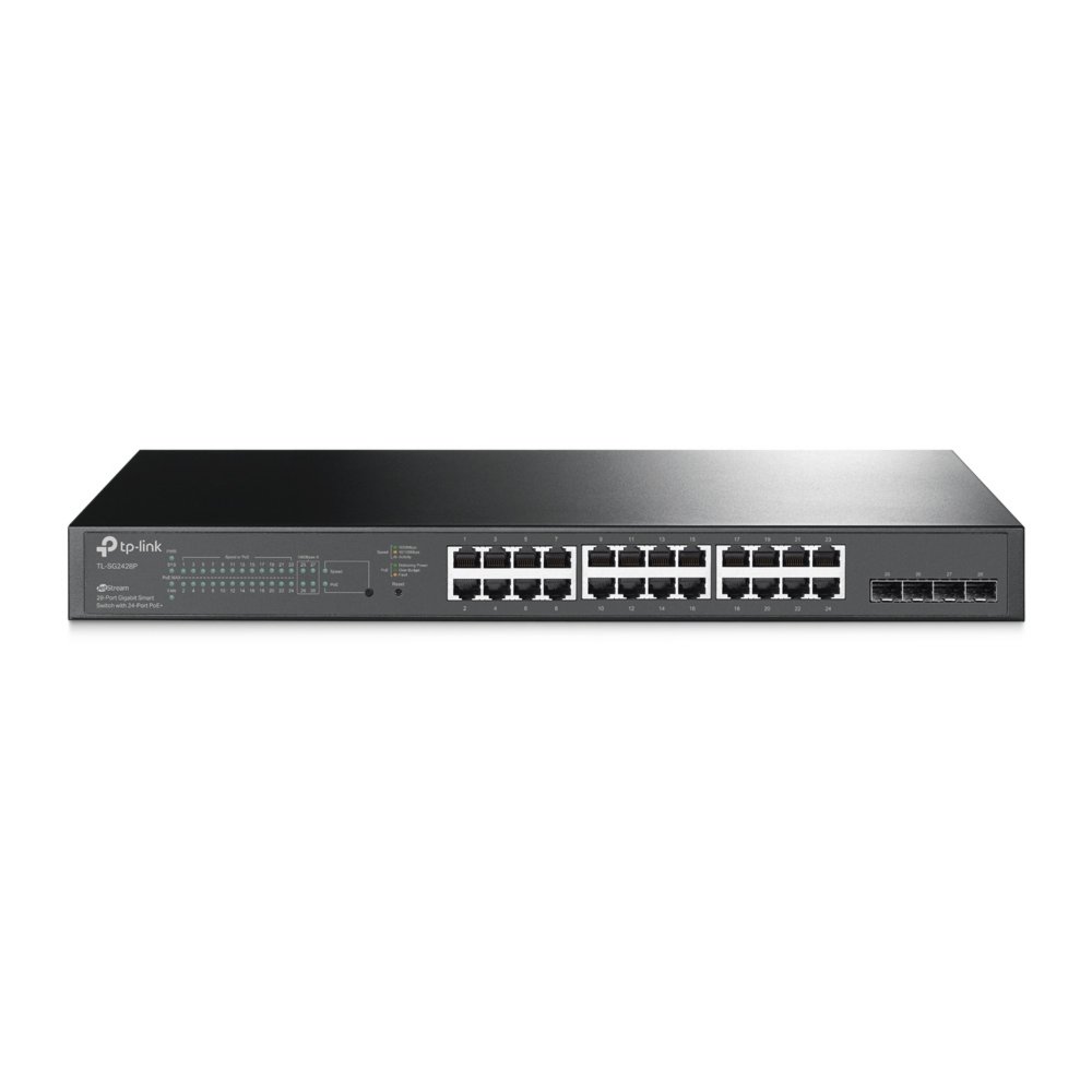 TP-LINK TL-SG2428P netwerk-switch Gigabit Ethernet (10/100/1000) Power over Ethernet (PoE) Zwart – 1