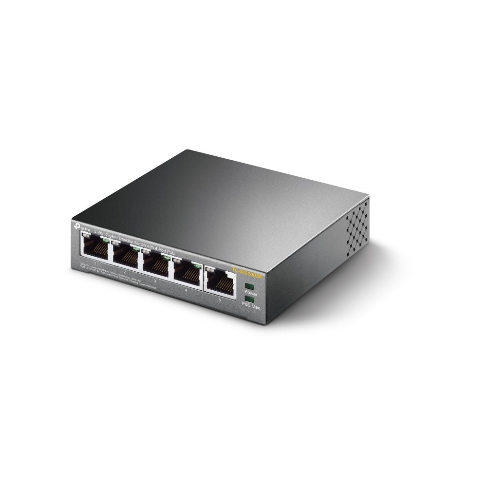 TP-LINK TL-SG1005P Unmanaged Gigabit Ethernet (10/100/1000) Power over Ethernet (PoE) Zwart – 3