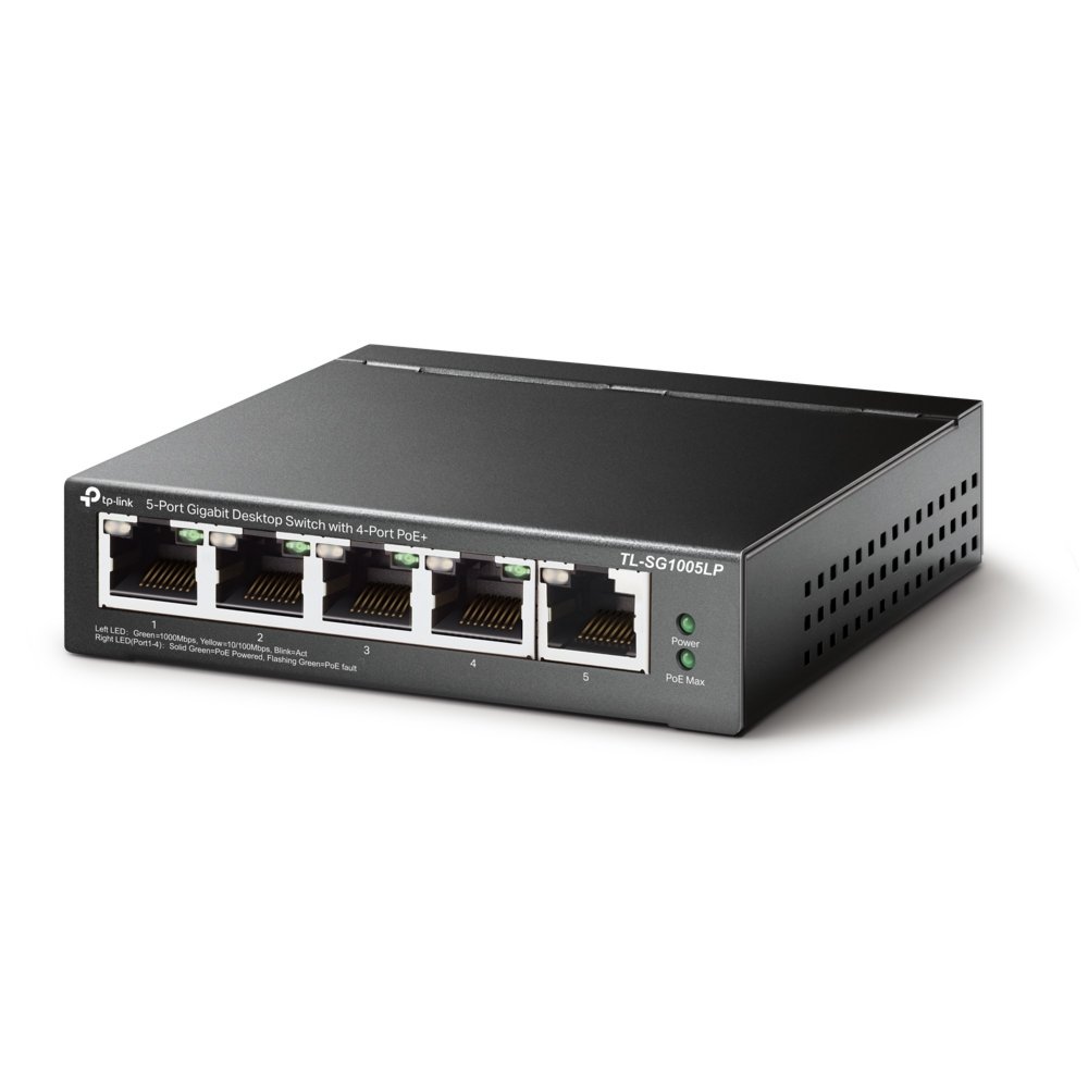 TP-Link TL-SG1005LP netwerk-switch Unmanaged Gigabit Ethernet (10/100/1000) Power over Ethernet (PoE) Zwart – 1