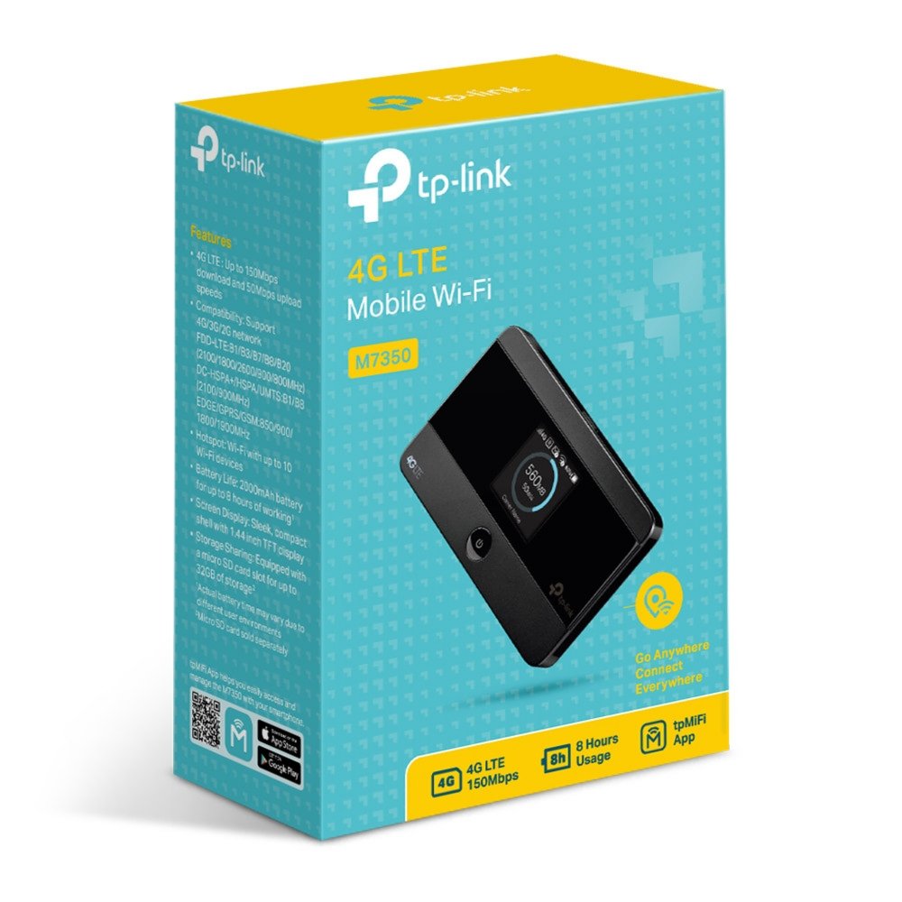 TP-LINK M7350 LTE-Advanced Wi-Fi (MIFI) Zwart uitrusting voor draadloos mobiel netwerk – 3