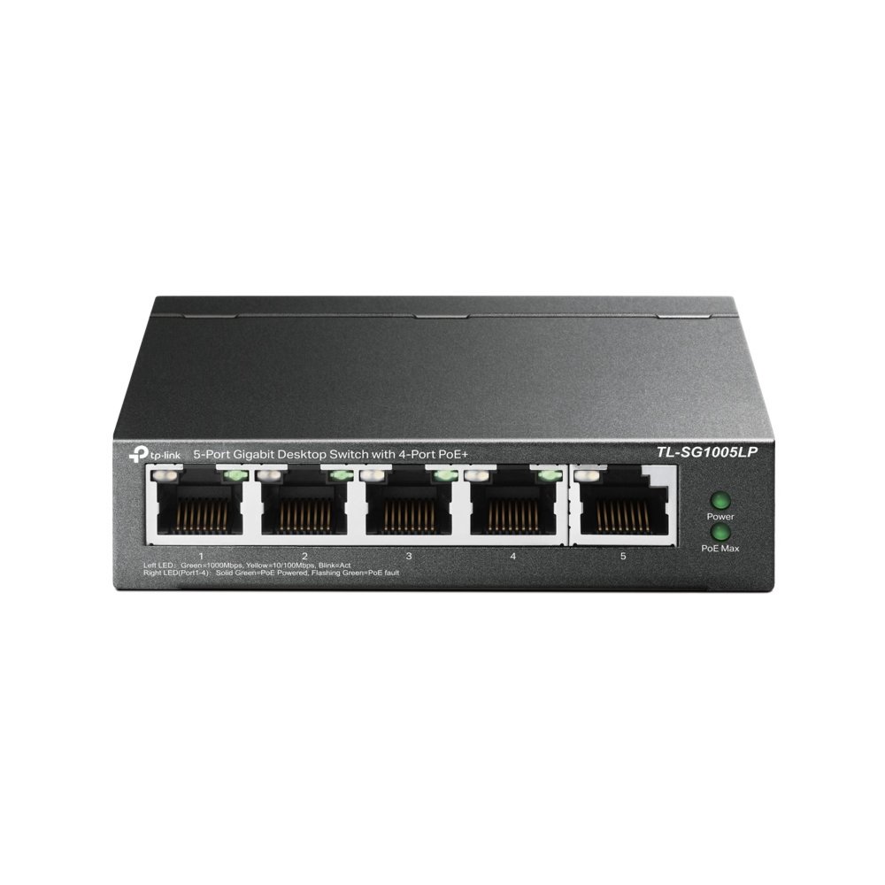 TP-Link TL-SG1005LP netwerk-switch Unmanaged Gigabit Ethernet (10/100/1000) Power over Ethernet (PoE) Zwart – 0