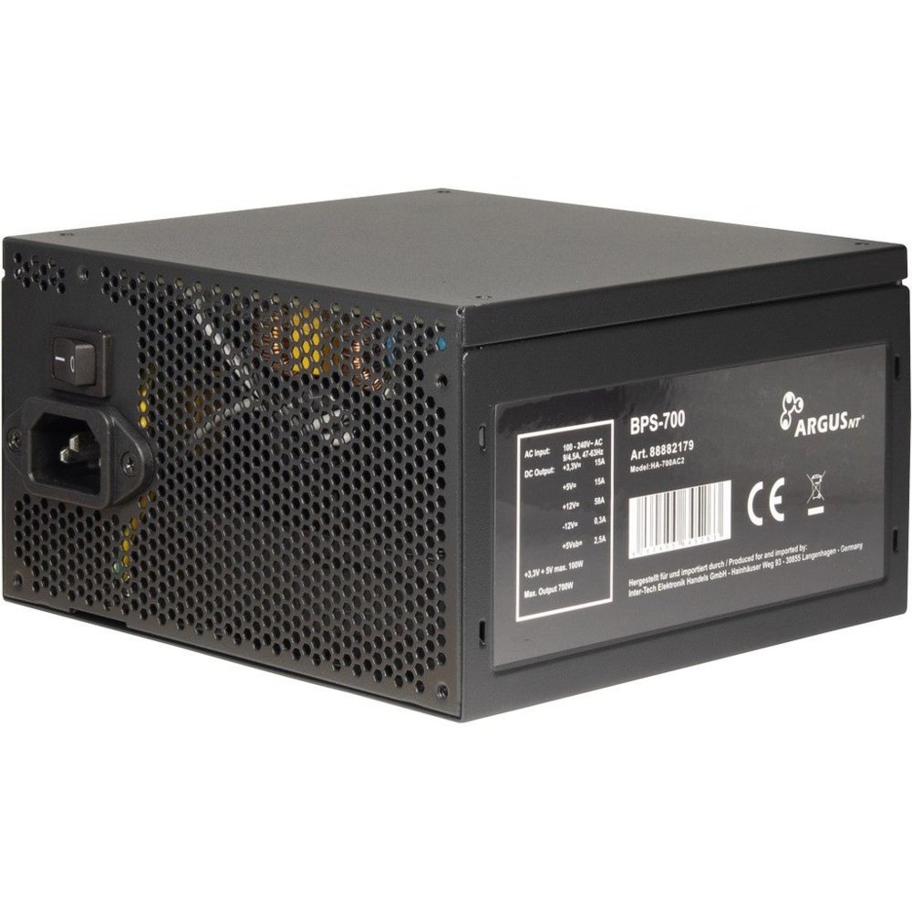 Inter-Tech ArgusNT BPS-700 power supply unit 700 W 20+4 pin ATX ATX Zwart – 2