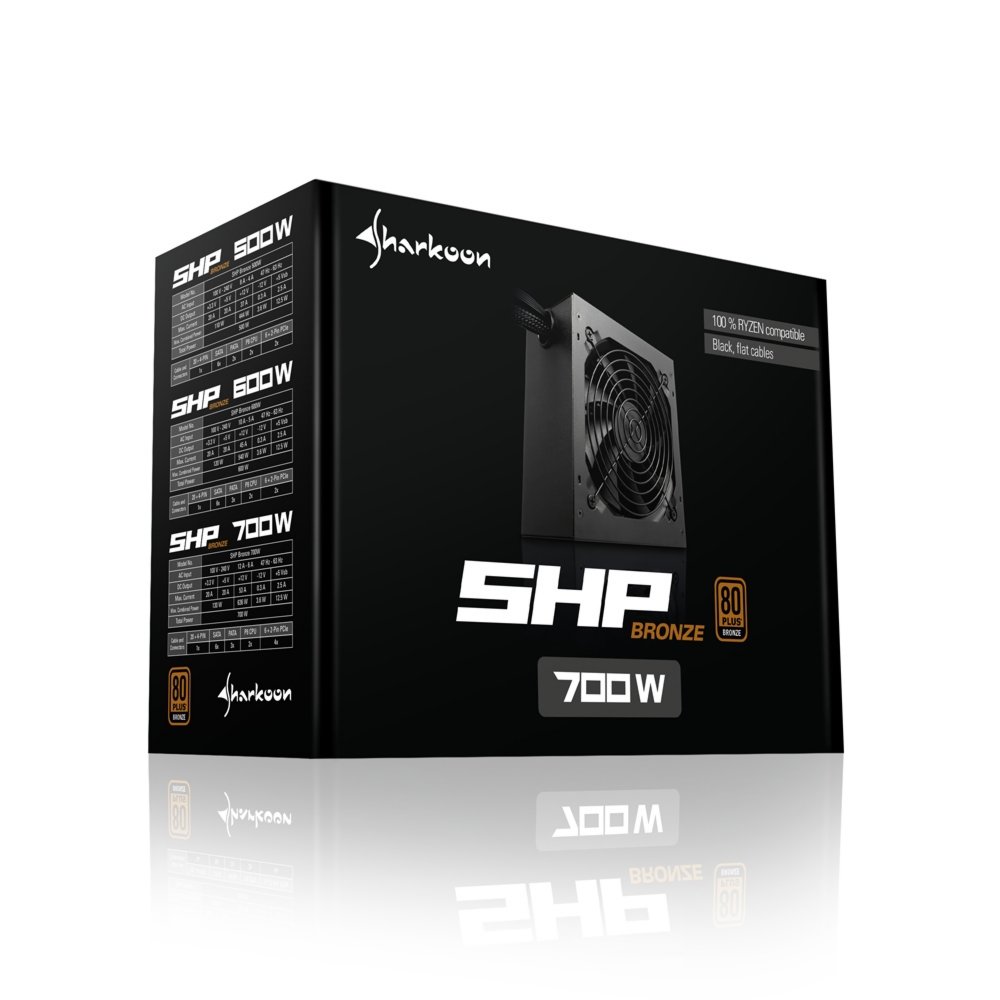 Sharkoon SHP Bronze power supply unit 600 W 20+4 pin ATX ATX Zwart – 3