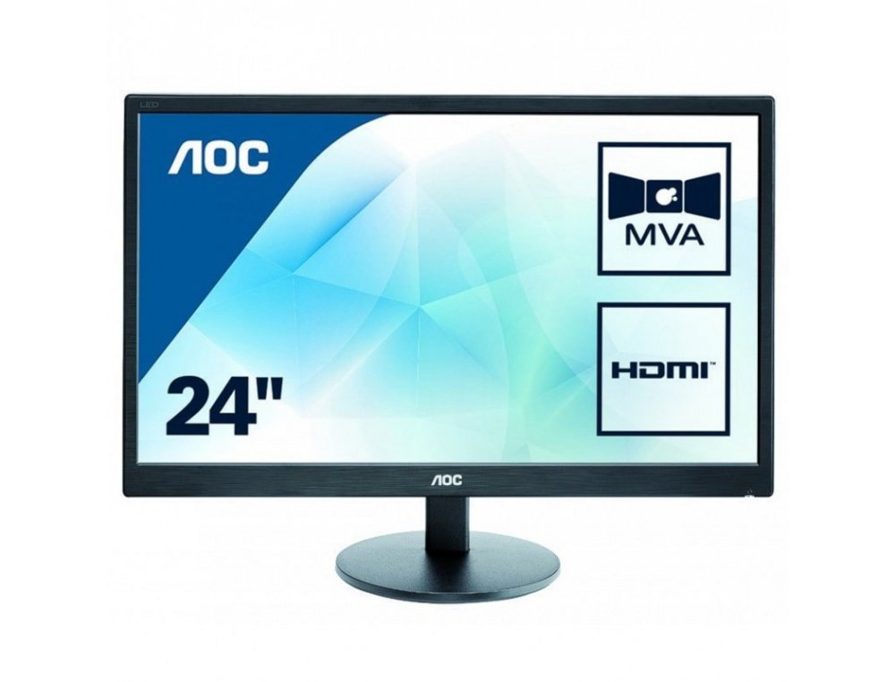 AOC M2470SWH LED display 61 cm (24″) 1920 x 1080 Pixels Full HD Zwart – 0