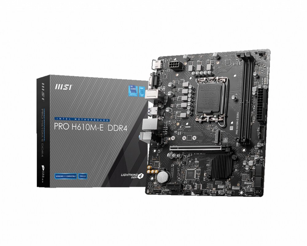 MSI PRO H610M-E DDR4 moederbord Intel H610 LGA 1700 micro ATX – 0