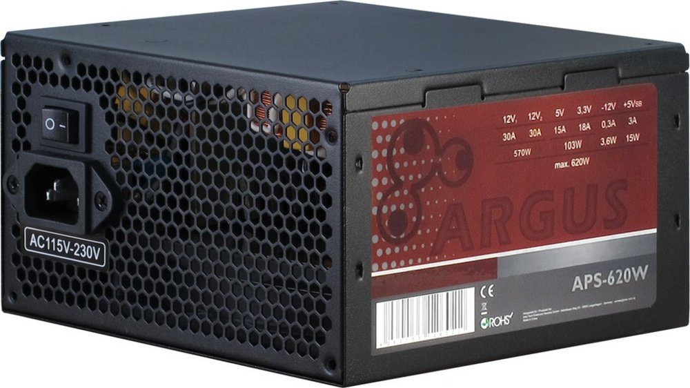 Inter-Tech Argus APS power supply unit 620 W 20+4 pin ATX ATX Zwart – 0