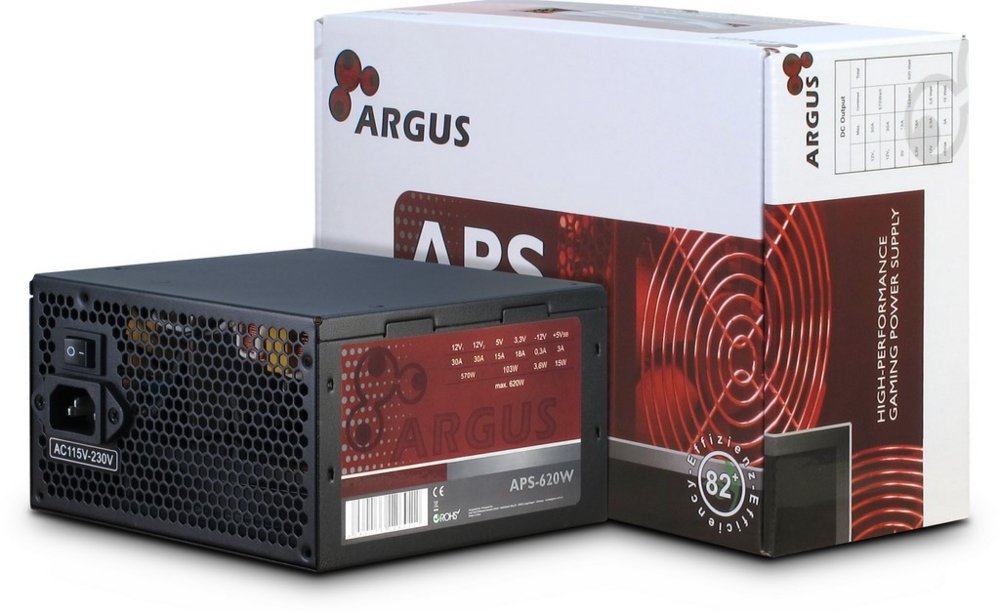 Inter-Tech Argus APS power supply unit 620 W 20+4 pin ATX ATX Zwart – 1
