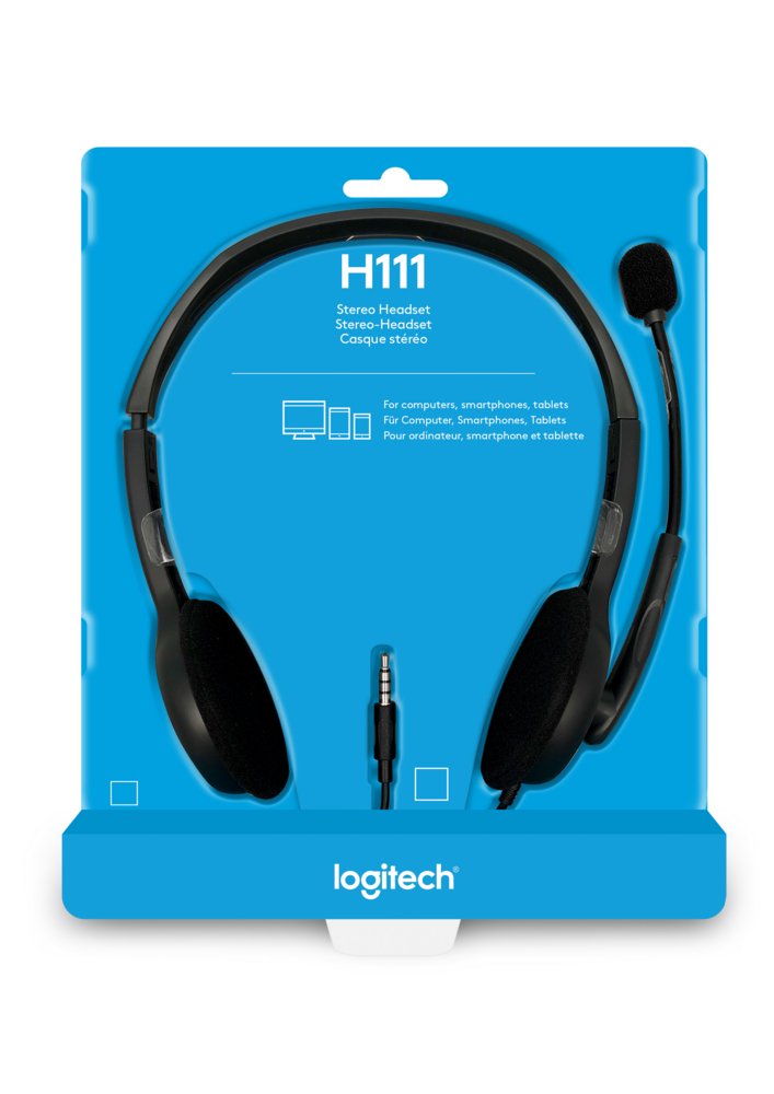 Logitech H111 Headset Hoofdband 3,5mm-connector Grijs – 10