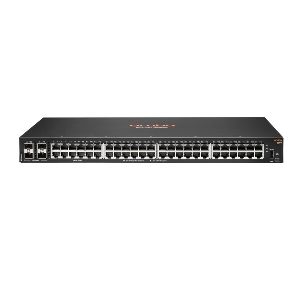 Aruba 6000 48G 4SFP Managed L3 Gigabit Ethernet (10/100/1000) 1U – 0