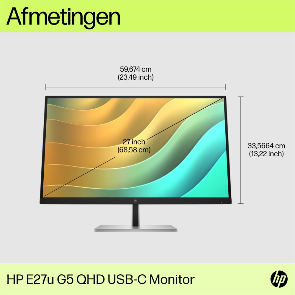 HP E27u G5 QHD USB C-monitor – 9