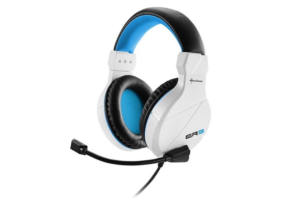 Sharkoon RUSH ER3 Headset Bedraad Hoofdband Gamen Zwart, Blauw, Wit – 0