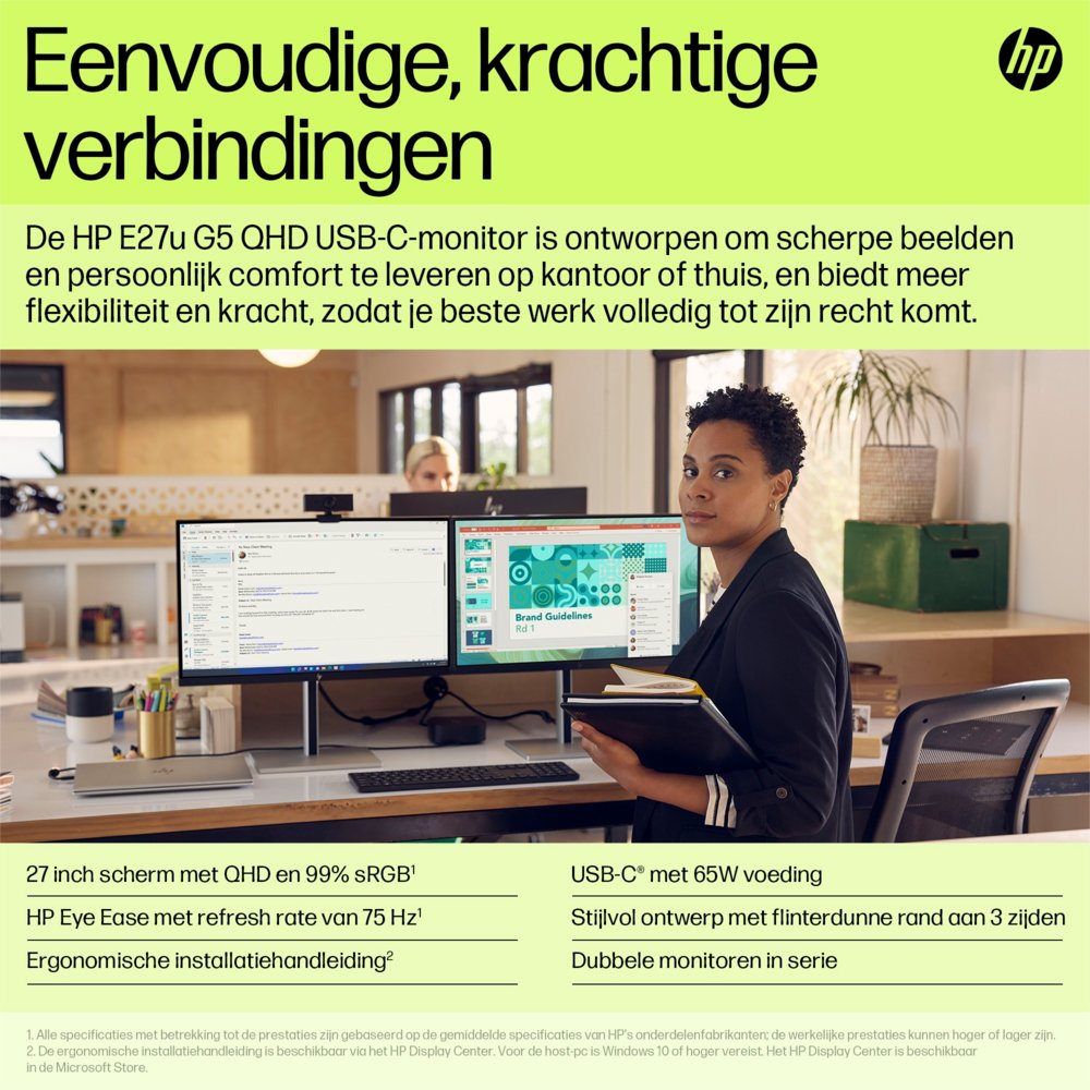 HP E27u G5 QHD USB C-monitor – 13