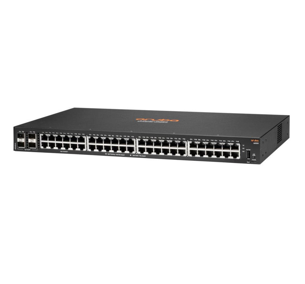 Aruba 6000 48G 4SFP Managed L3 Gigabit Ethernet (10/100/1000) 1U – 1