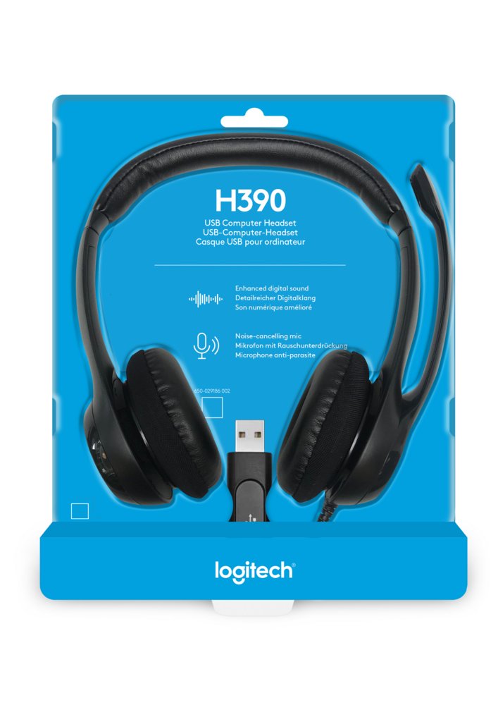 Logitech H390 USB Computer Headset Met rijke digitale audio en knoppen op de draad – 6