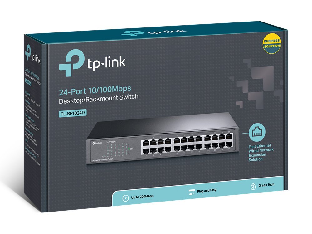 TP-LINK TL-SF1024D netwerk-switch Fast Ethernet (10/100) Zwart RETURNED – 3