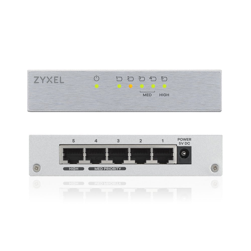 Zyxel GS-105B v3 Unmanaged L2+ Gigabit Ethernet (10/100/1000) Zilver – 1