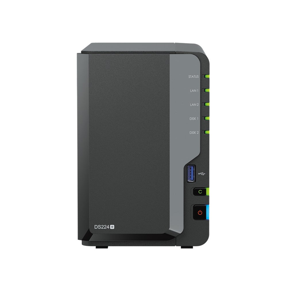 Synology DiskStation DS224+ data-opslag-server NAS Desktop Ethernet LAN Zwart J4125 – 0