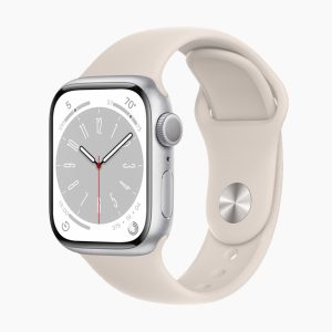 Apple Watch Series 8 45mm Aluminum Silver Wifi White Sport Band - A-grade - Afbeelding 2