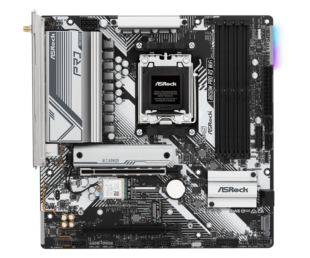 Asrock B650M Pro RS WiFi AMD B650 Socket AM5 micro ATX – 0