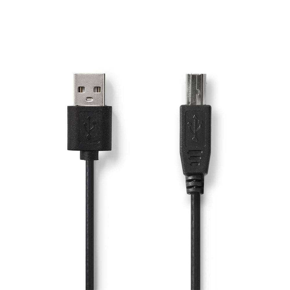 Nedis CCGT60100BK20 USB-kabel 2 m USB 2.0 USB A USB B Zwart – 1