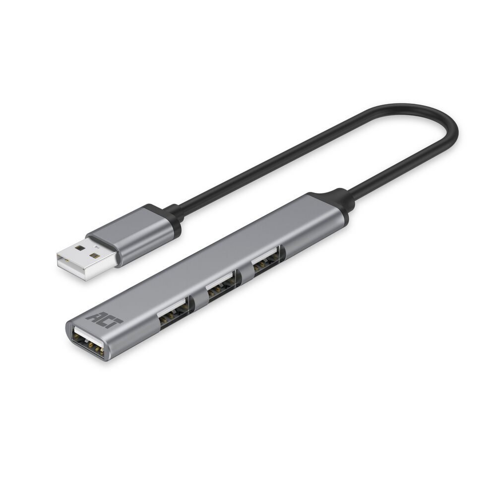 ACT AC6225 interface hub USB 2.0 480 Mbit/s Grijs – 1