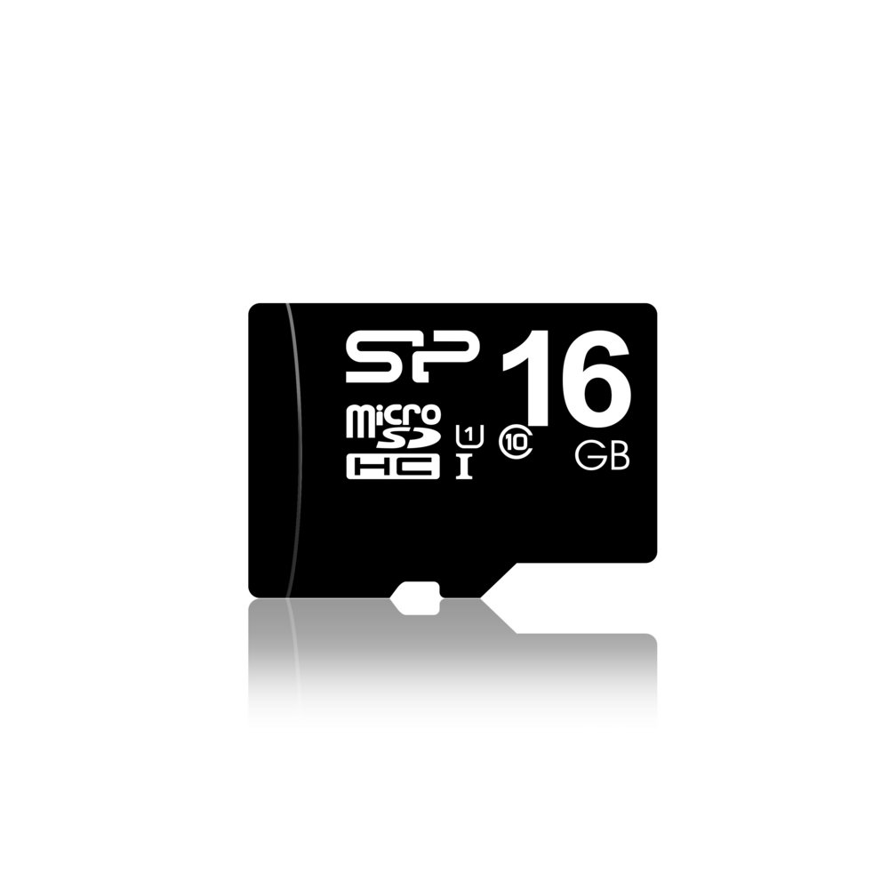 Silicon Power 16GB MicroSDHC Class10 UHS-1 incl. SD-adapter Zwart – 0