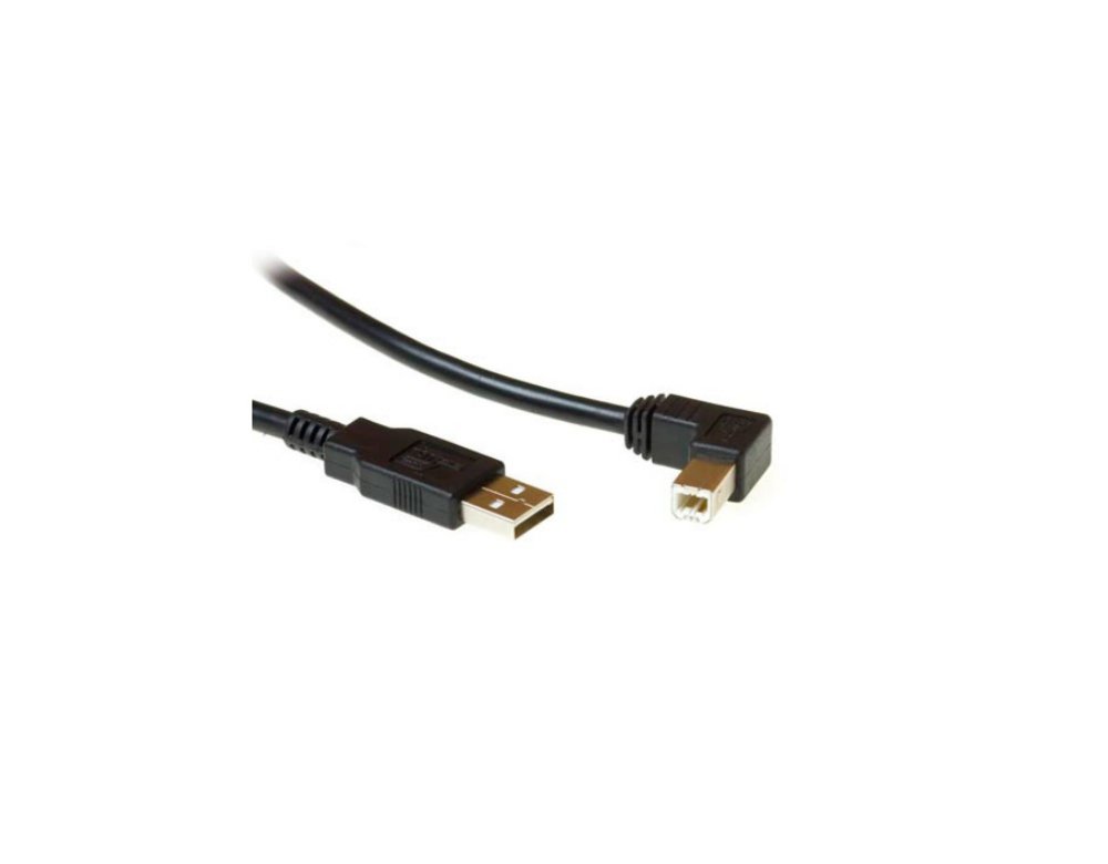 ACT USB 2.0 aansluitkabel USB a male – USB B male (haaks) – 0